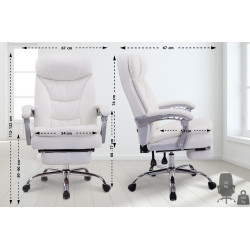 Chaise de bureau XL Troy blanc