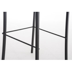 Taburete de bar Avola de piel, plano, gris B78