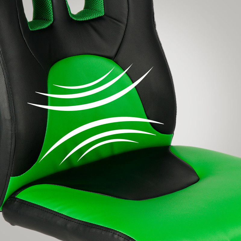 Chaise de bureau pour enfants Fun noir/vert