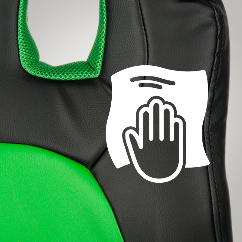 Chaise de bureau pour enfants Fun noir/vert