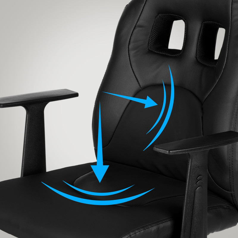 Chaise de bureau pour enfants Fun noir/noir