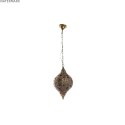 Suspension DKD Home Decor Doré Métal Multicouleur 40 W 50 W 24 x 24 x 42 cm