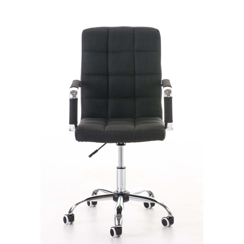 Chaise de bureau Deli V2 en tissu noir