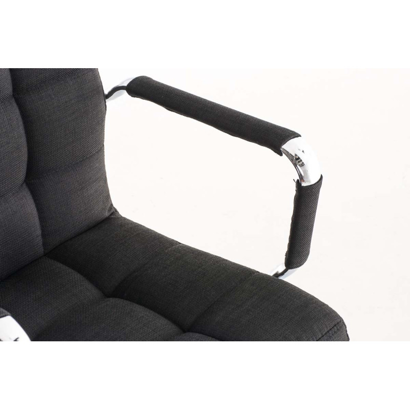 Chaise de bureau Deli V2 en tissu noir