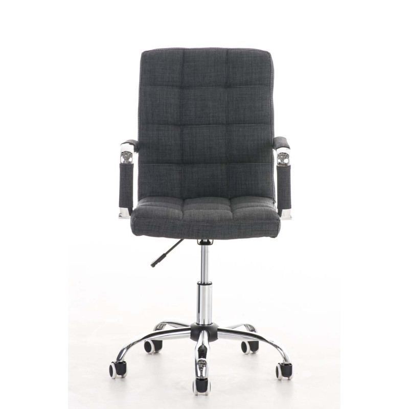 Chaise de bureau Deli V2 en tissu gris