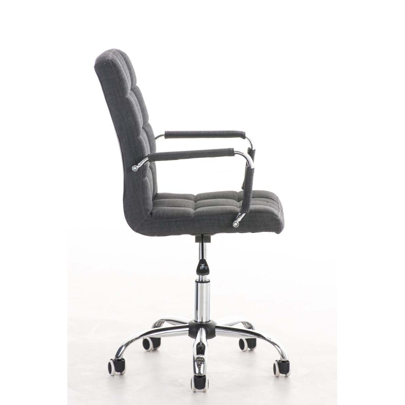 Chaise de bureau Deli V2 en tissu gris