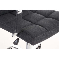 Chaise de bureau Deli V2 en tissu gris
