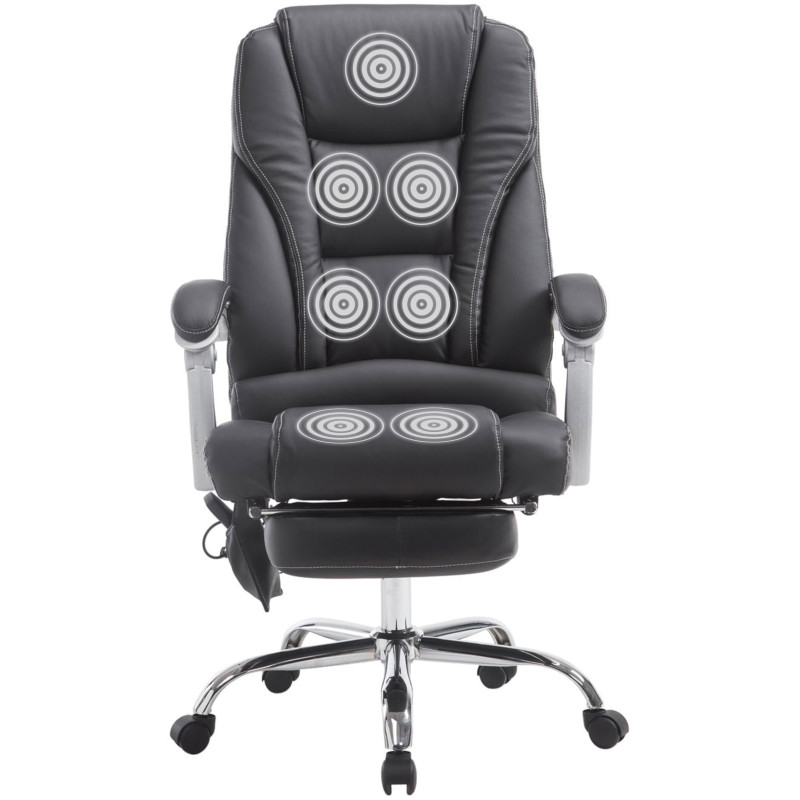 Chaise de bureau Pacific avec fonction massage noir