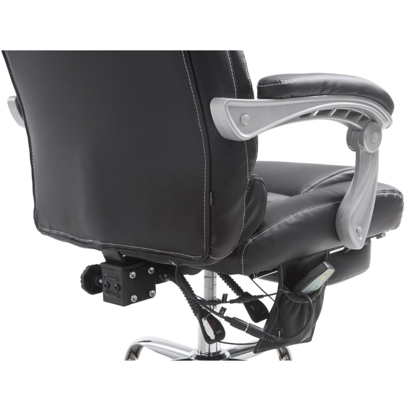Chaise de bureau Pacific avec fonction massage noir