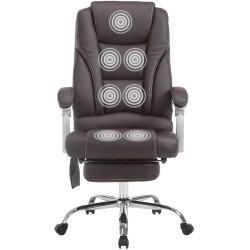 Chaise de bureau Pacific avec fonction massage brun