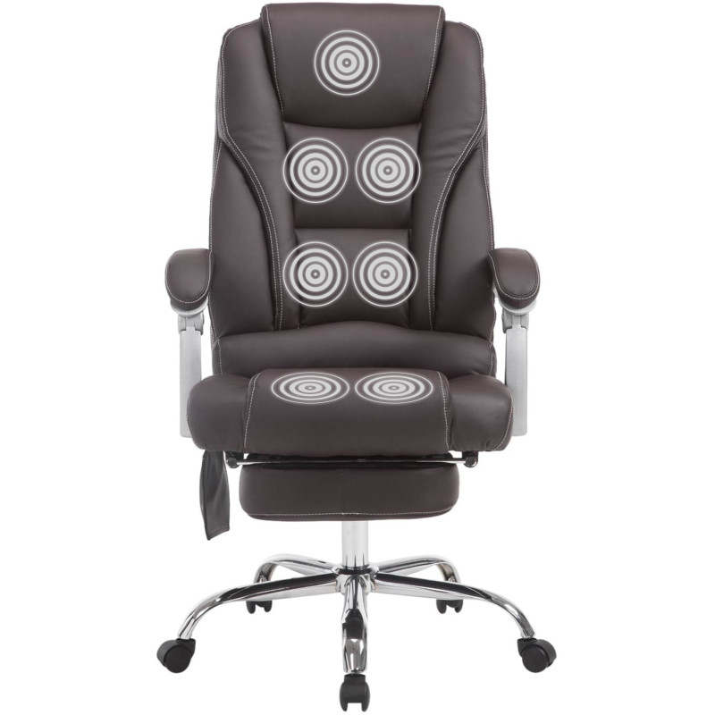 Chaise de bureau Pacific avec fonction massage brun