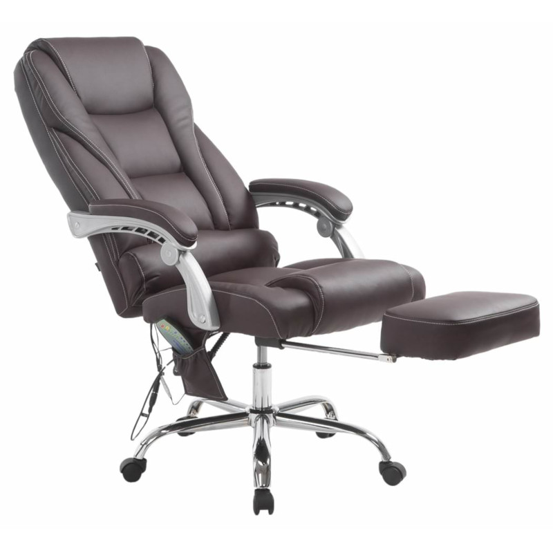 Chaise de bureau Pacific avec fonction massage brun