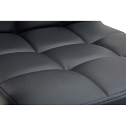 Chaise de bureau Lucy V2 en cuir artificiel noir