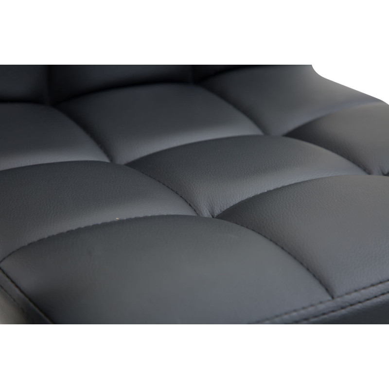 Chaise de bureau Lucy V2 en cuir artificiel noir