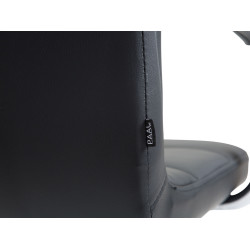 Chaise de bureau Lucy V2 en cuir artificiel noir