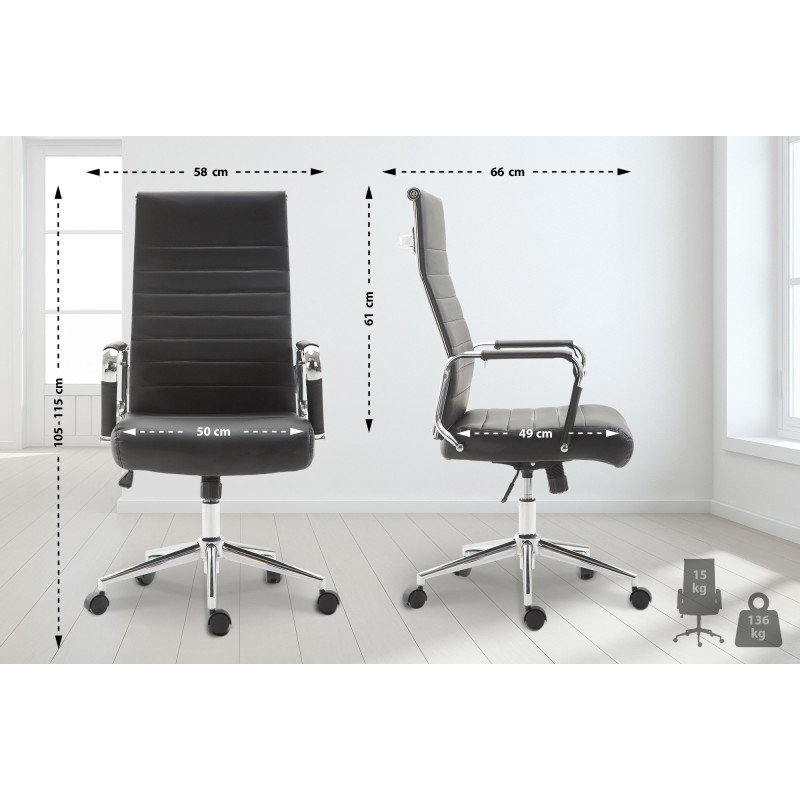 Chaise de bureau Columbus noir