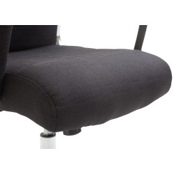 Chaise de bureau Columbus en tissu noir