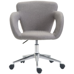 Chaise de bureau en tissu Edison gris