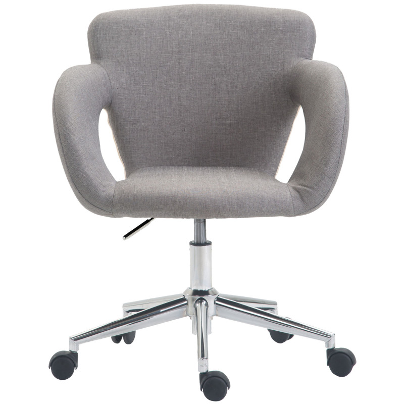 Chaise de bureau en tissu Edison gris
