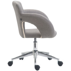 Chaise de bureau en tissu Edison gris