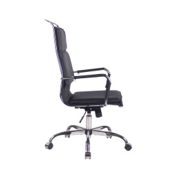 Chaise de bureau Bedford en cuir artificiel noir