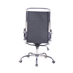 Chaise de bureau Bedford en cuir artificiel noir