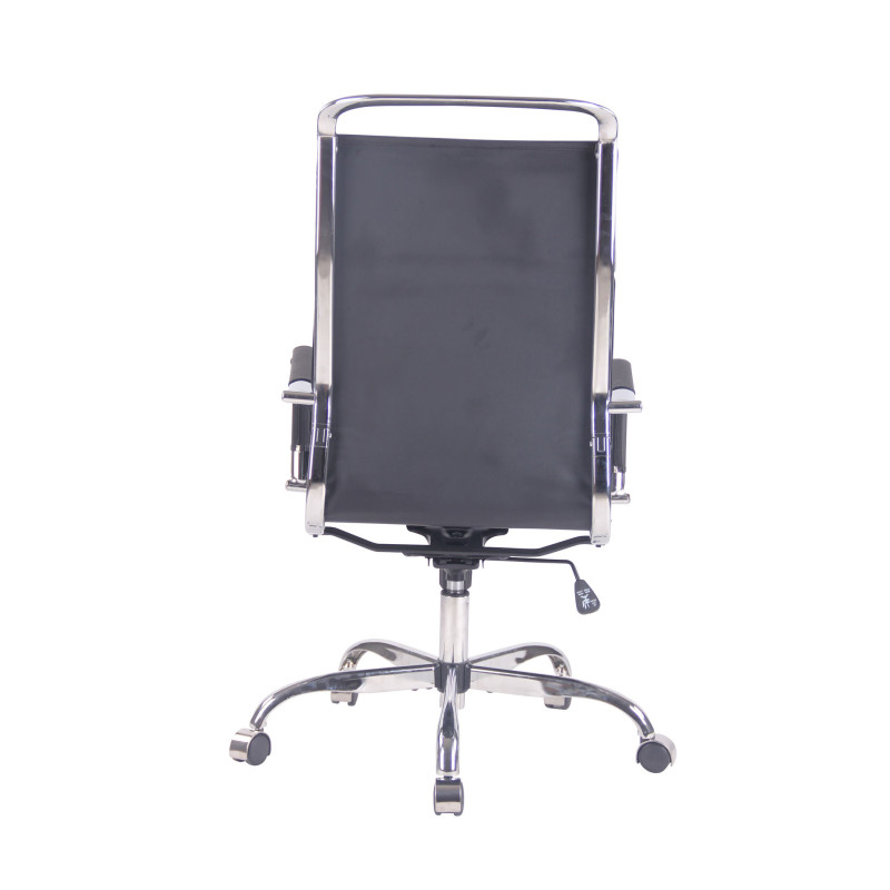 Chaise de bureau Bedford en cuir artificiel noir