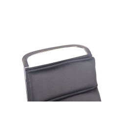 Chaise de bureau Bedford en cuir artificiel noir