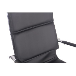 Chaise de bureau Bedford en cuir artificiel noir