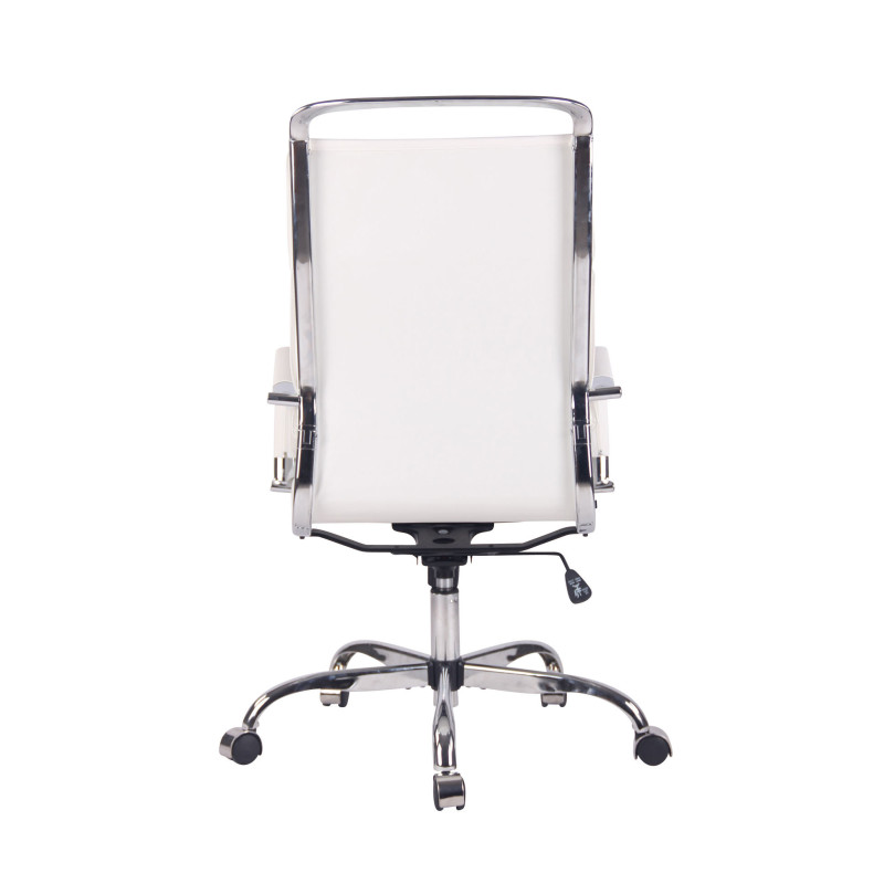 Chaise de bureau Bedford en cuir artificiel blanc