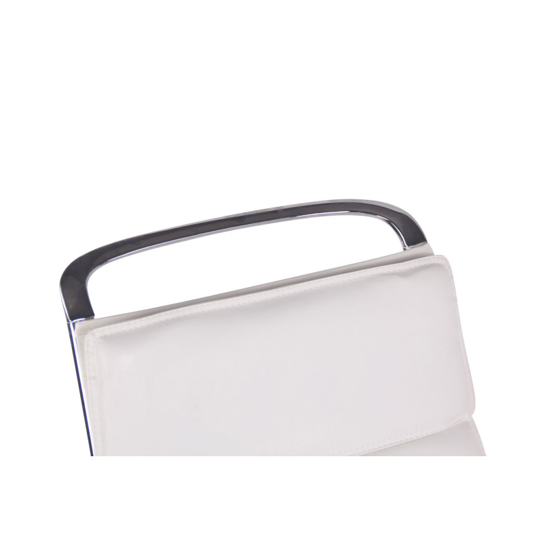 Chaise de bureau Bedford en cuir artificiel blanc