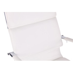 Chaise de bureau Bedford en cuir artificiel blanc