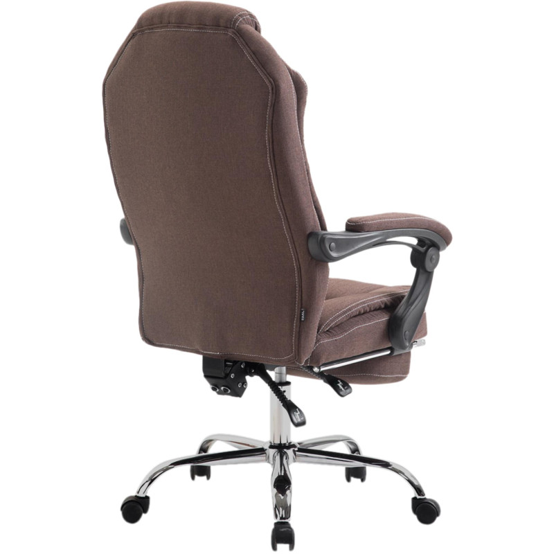 Chaise de bureau en tissu Castle brun