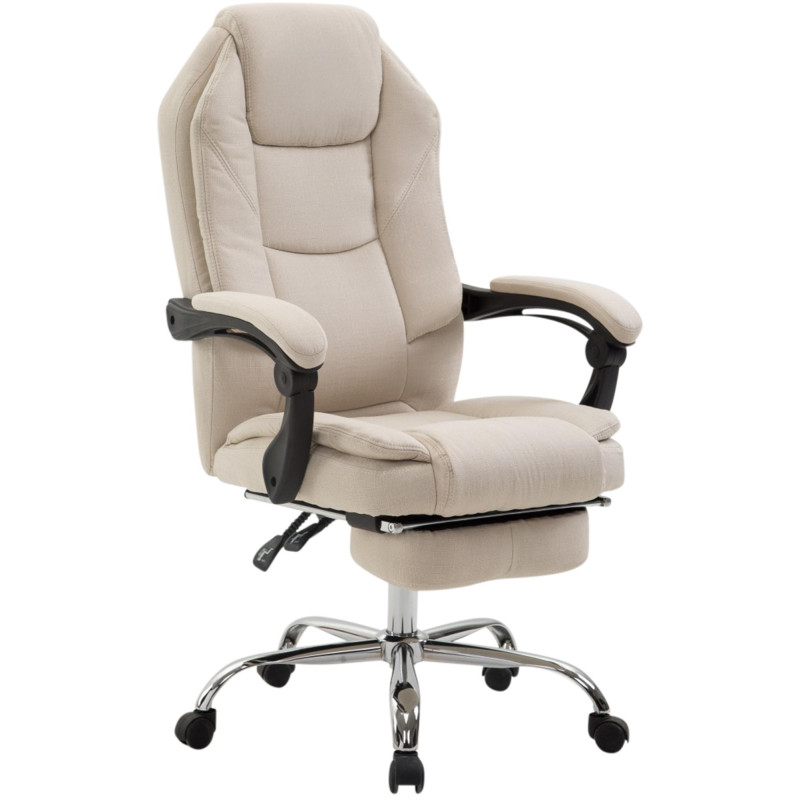 Chaise de bureau en tissu Castle crème