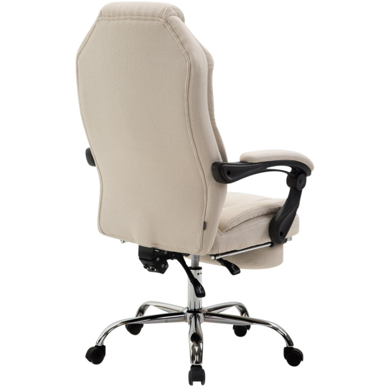 Chaise de bureau en tissu Castle crème