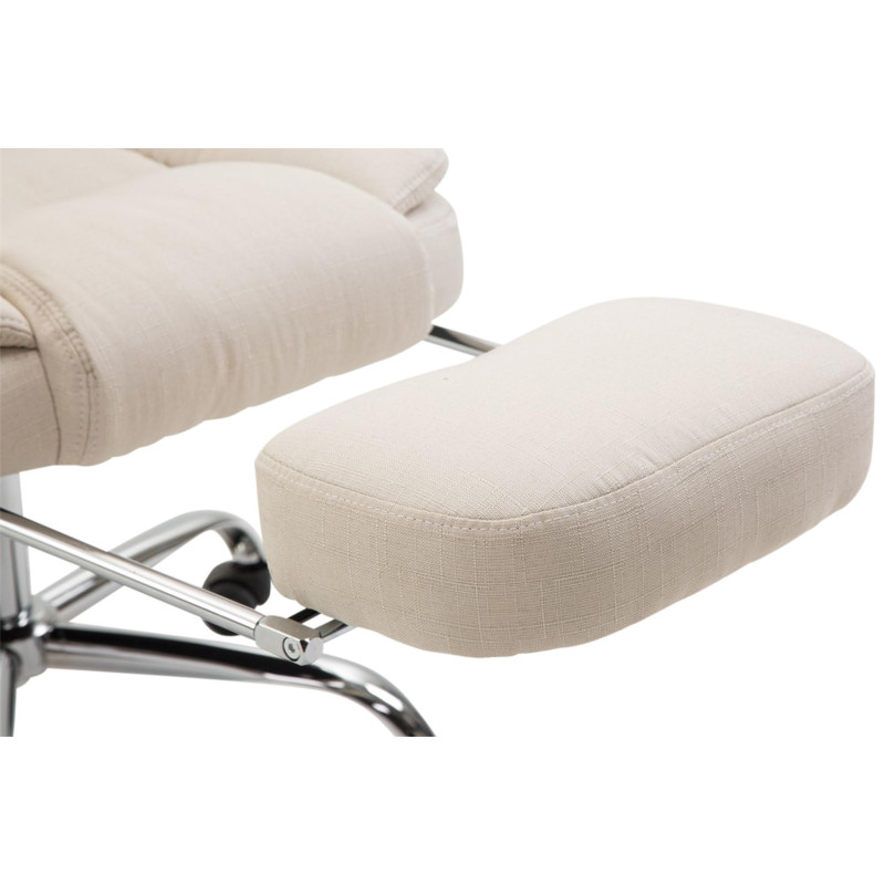 Chaise de bureau en tissu Castle crème