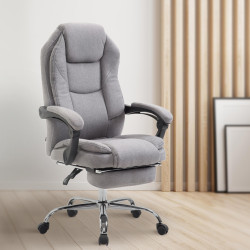 Chaise de bureau en tissu Castle gris