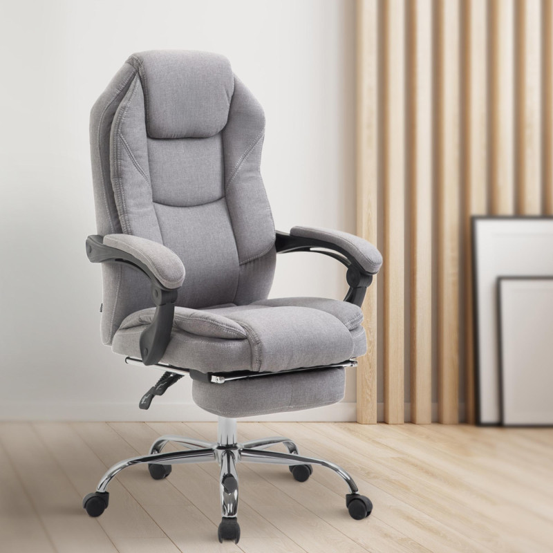 Chaise de bureau en tissu Castle gris