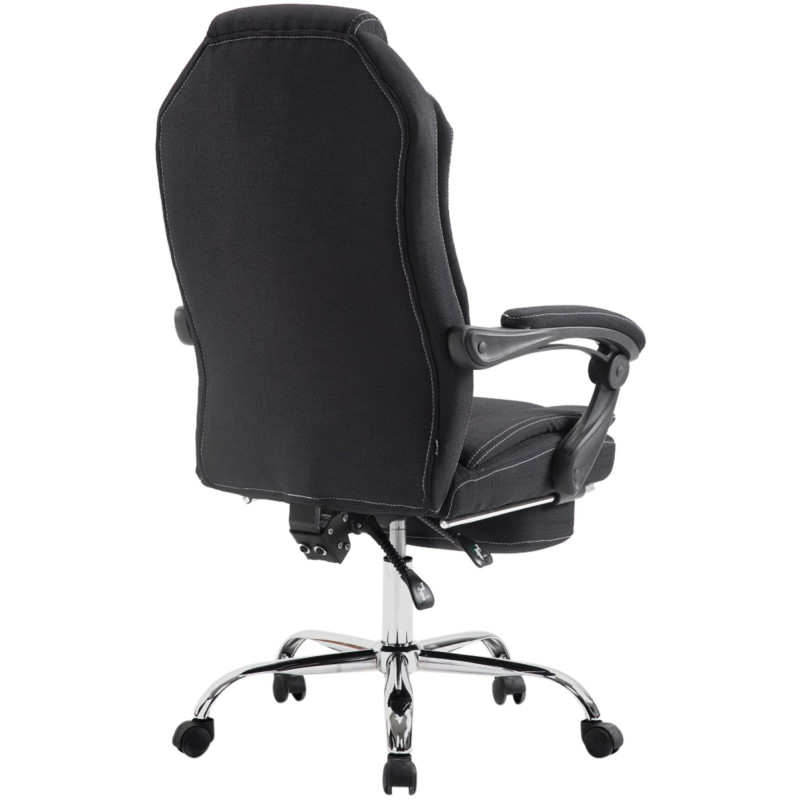Chaise de bureau en tissu Castle noir