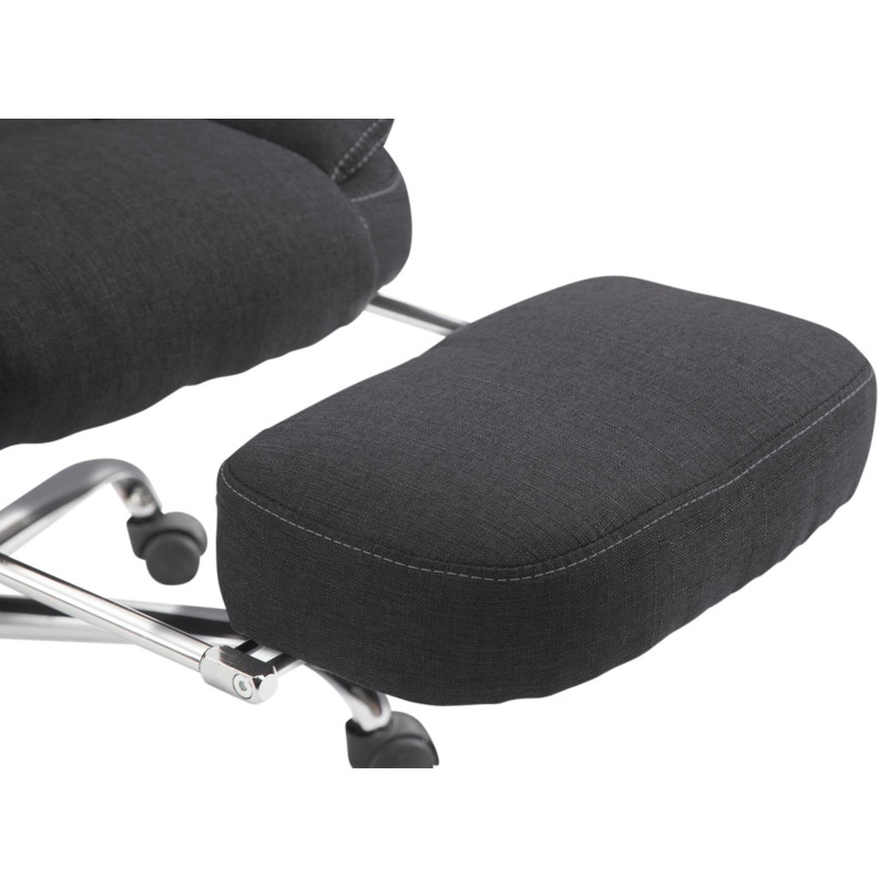 Chaise de bureau en tissu Castle noir