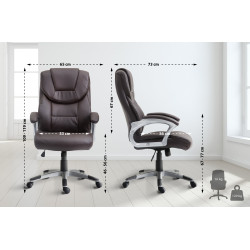 Chaise de bureau Texas V2 brun