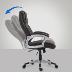 Chaise de bureau Texas V2 en tissu gris foncé