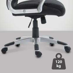 Chaise de bureau Texas V2 en tissu noir
