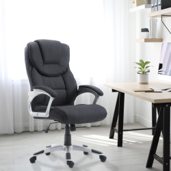 Chaise de bureau Texas V2 en tissu noir