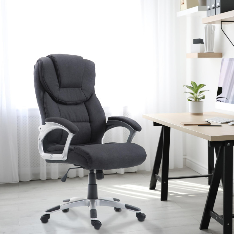 Chaise de bureau Texas V2 en tissu noir