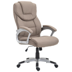 Chaise de bureau Texas V2 en tissu taupe