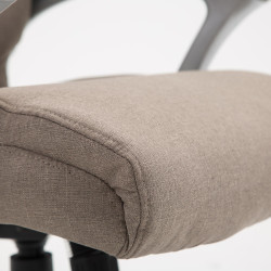 Chaise de bureau Texas V2 en tissu taupe