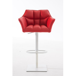 Taburete de bar rojo Damaso W