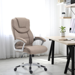 Chaise de bureau Texas V2 en tissu taupe