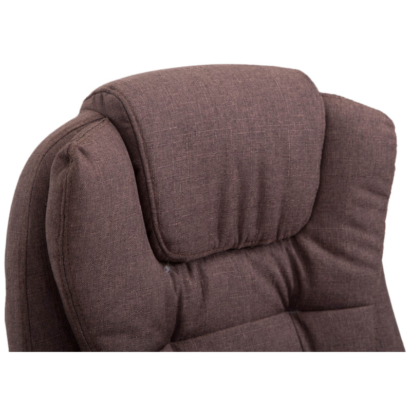 Chaise de bureau Thor en tissu brun
